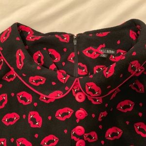 Hell Bunny Kiss Fangs Lips Rockabilly Pinup!